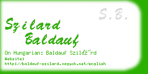 szilard baldauf business card